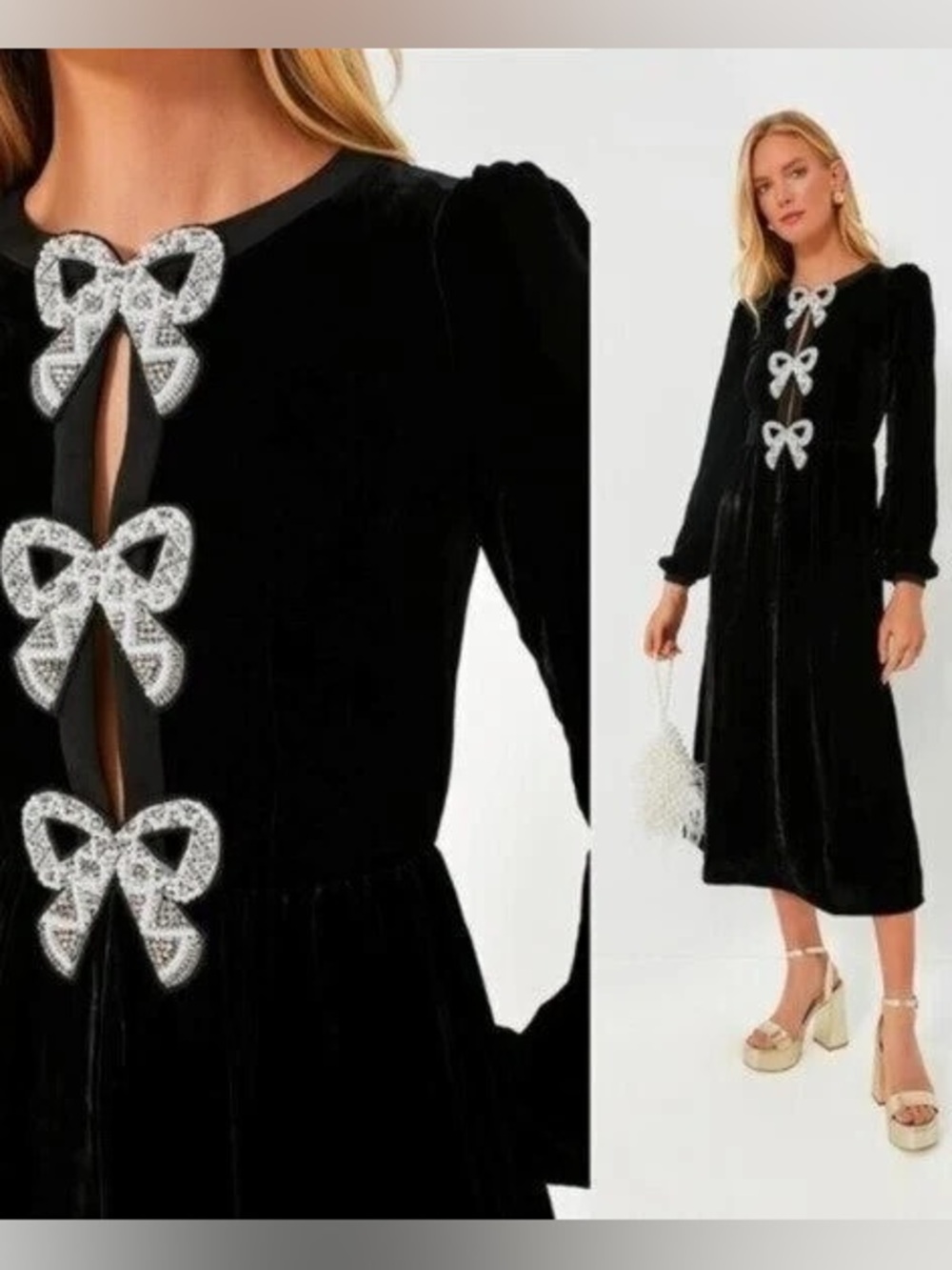 SALONI Camille Bows Dress size 8 NWT - Picture 5 of 8